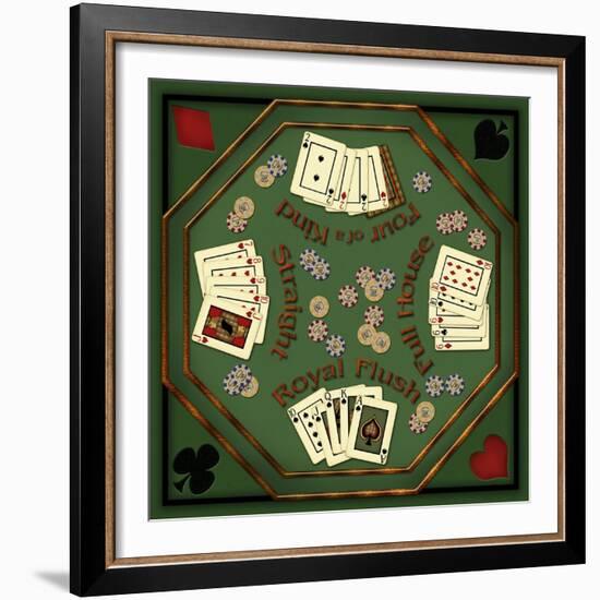 Poker Table-Kate Ward Thacker-Framed Giclee Print