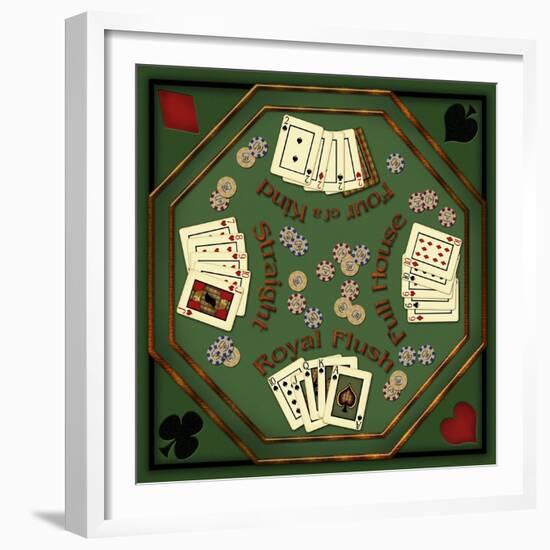 Poker Table-Kate Ward Thacker-Framed Giclee Print