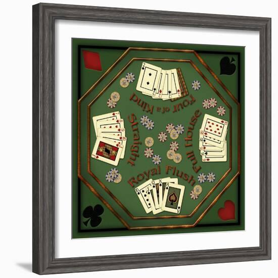 Poker Table-Kate Ward Thacker-Framed Giclee Print