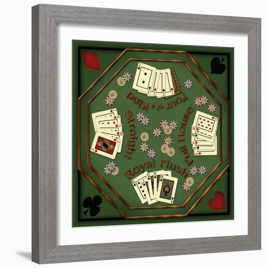 Poker Table-Kate Ward Thacker-Framed Giclee Print