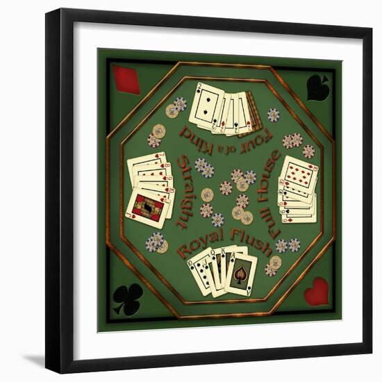 Poker Table-Kate Ward Thacker-Framed Giclee Print