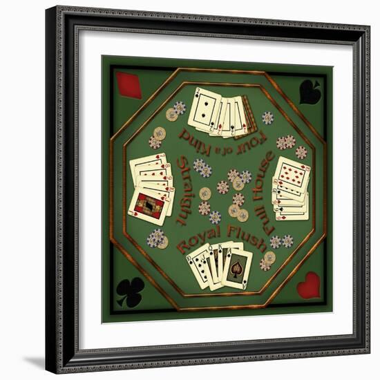 Poker Table-Kate Ward Thacker-Framed Giclee Print