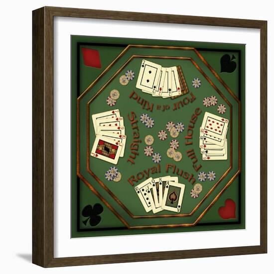 Poker Table-Kate Ward Thacker-Framed Premium Giclee Print