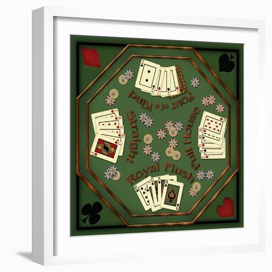 Poker Table-Kate Ward Thacker-Framed Premium Giclee Print