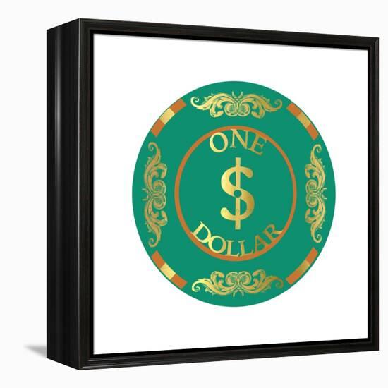 Pokerchip $1, 2015-Francois Domain-Framed Premier Image Canvas