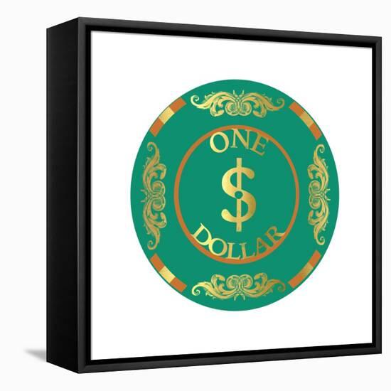 Pokerchip $1, 2015-Francois Domain-Framed Premier Image Canvas