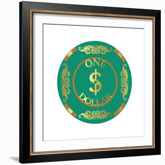 Pokerchip $1, 2015-Francois Domain-Framed Giclee Print