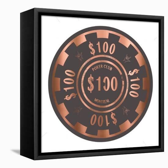 PokerChip $100, 2015-Francois Domain-Framed Premier Image Canvas