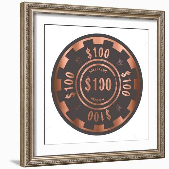 PokerChip $100, 2015-Francois Domain-Framed Giclee Print