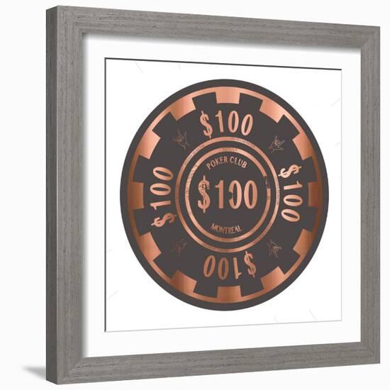 PokerChip $100, 2015-Francois Domain-Framed Giclee Print