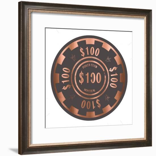 PokerChip $100, 2015-Francois Domain-Framed Giclee Print