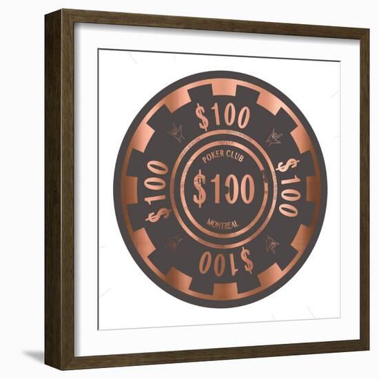 PokerChip $100, 2015-Francois Domain-Framed Giclee Print