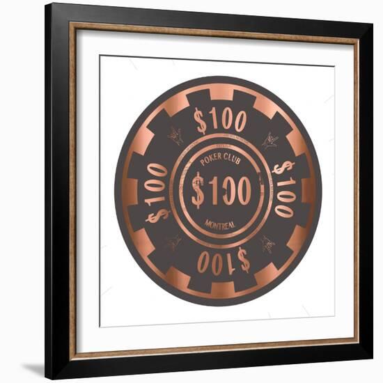 PokerChip $100, 2015-Francois Domain-Framed Giclee Print