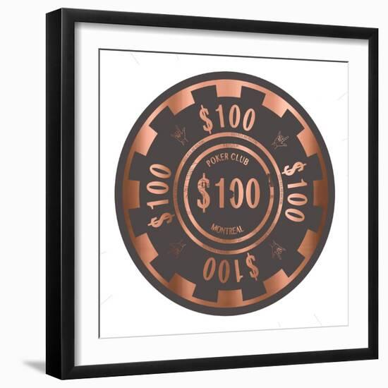 PokerChip $100, 2015-Francois Domain-Framed Giclee Print