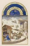 March Plowing and Tending Vines Near the Chateau De Lusignan-Pol De Limbourg-Art Print