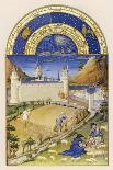 Gathering the Harvest and Tending Sheep Close to the Chateau De Poitiers-Pol De Limbourg-Art Print