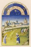 September the Wine Harvest Takes Place Close to the Chateau De Saumur-Pol De Limbourg-Photographic Print