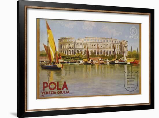 Pola Venezia Giulia Poster-Leopoldo Metlicovitz-Framed Photographic Print