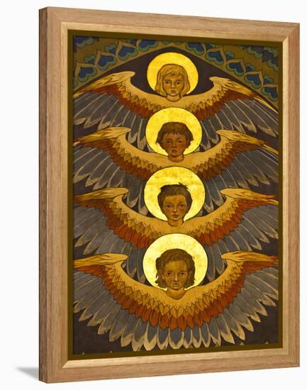 Poland, Cracow, Extraordinary Art Nouveau Decoration in the Franciscan Church, Designed by Stanisla-Katie Garrod-Framed Premier Image Canvas