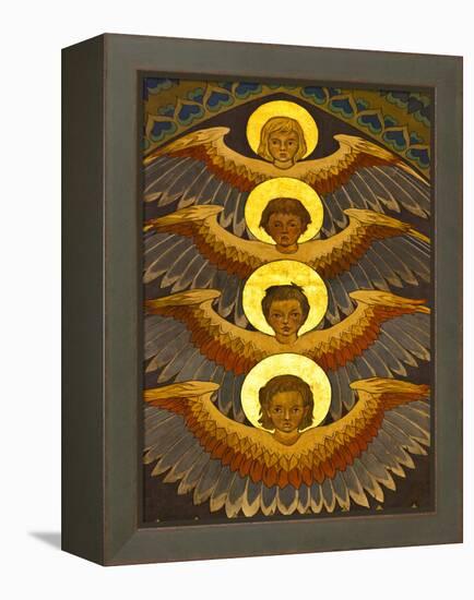 Poland, Cracow, Extraordinary Art Nouveau Decoration in the Franciscan Church, Designed by Stanisla-Katie Garrod-Framed Premier Image Canvas