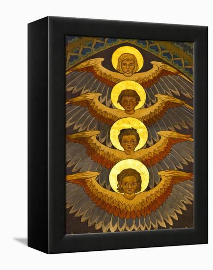 Poland, Cracow, Extraordinary Art Nouveau Decoration in the Franciscan Church, Designed by Stanisla-Katie Garrod-Framed Premier Image Canvas