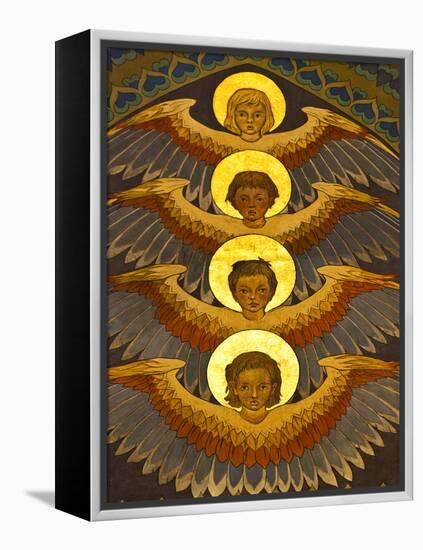 Poland, Cracow, Extraordinary Art Nouveau Decoration in the Franciscan Church, Designed by Stanisla-Katie Garrod-Framed Premier Image Canvas