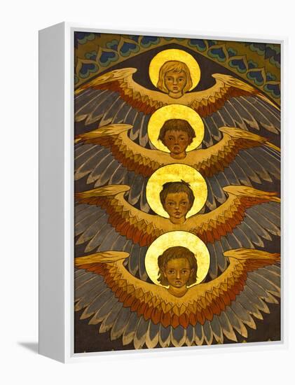 Poland, Cracow, Extraordinary Art Nouveau Decoration in the Franciscan Church, Designed by Stanisla-Katie Garrod-Framed Premier Image Canvas
