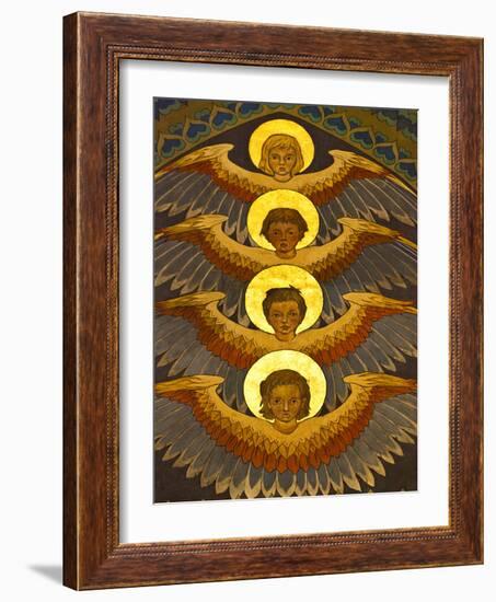 Poland, Cracow, Extraordinary Art Nouveau Decoration in the Franciscan Church, Designed by Stanisla-Katie Garrod-Framed Photographic Print