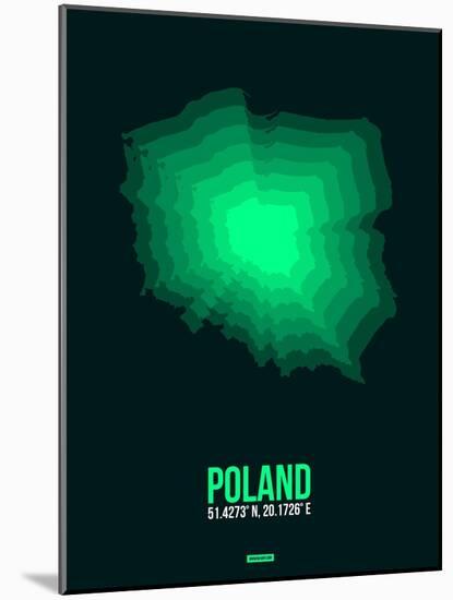 Poland Radiant Map 1-NaxArt-Mounted Art Print