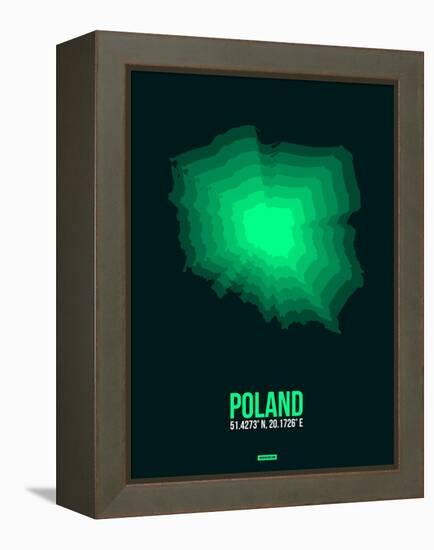 Poland Radiant Map 1-NaxArt-Framed Stretched Canvas