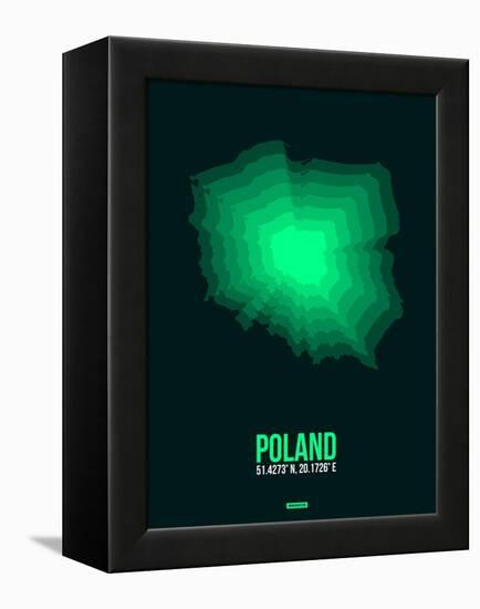 Poland Radiant Map 1-NaxArt-Framed Stretched Canvas