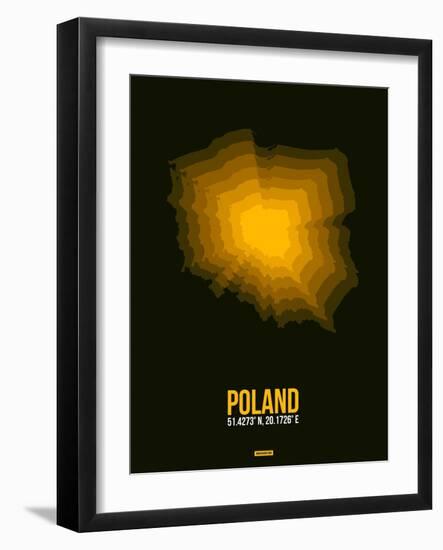 Poland Radiant Map 2-NaxArt-Framed Art Print