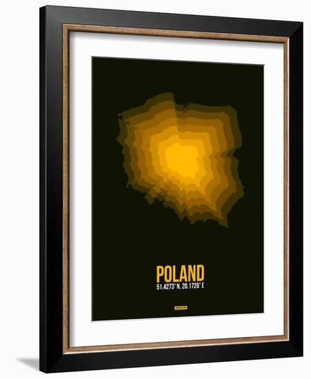 Poland Radiant Map 2-NaxArt-Framed Art Print