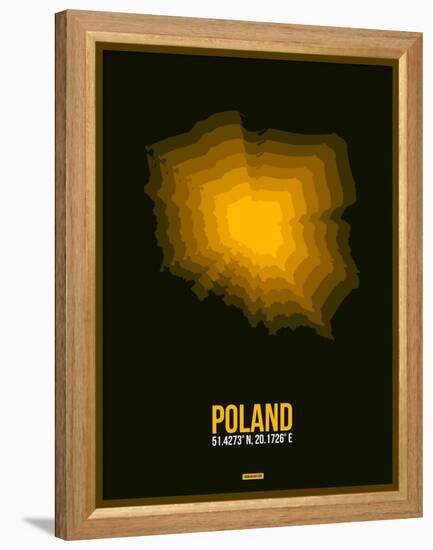 Poland Radiant Map 2-NaxArt-Framed Stretched Canvas