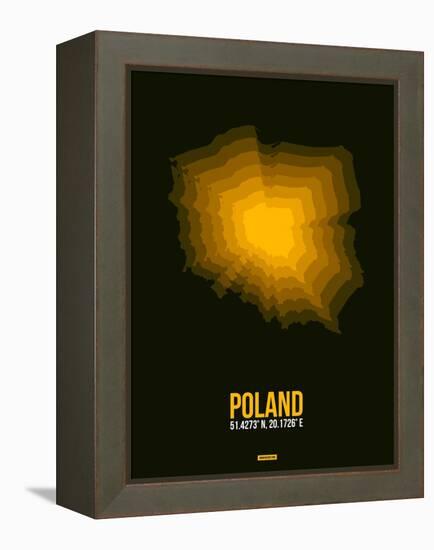 Poland Radiant Map 2-NaxArt-Framed Stretched Canvas