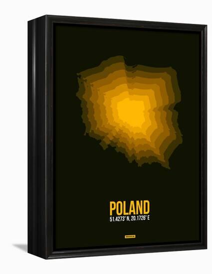 Poland Radiant Map 2-NaxArt-Framed Stretched Canvas