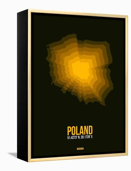 Poland Radiant Map 2-NaxArt-Framed Stretched Canvas