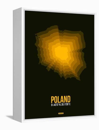 Poland Radiant Map 2-NaxArt-Framed Stretched Canvas