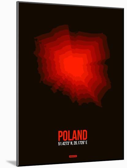 Poland Radiant Map 3-NaxArt-Mounted Art Print
