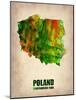 Poland Watercolor Poster-NaxArt-Mounted Art Print