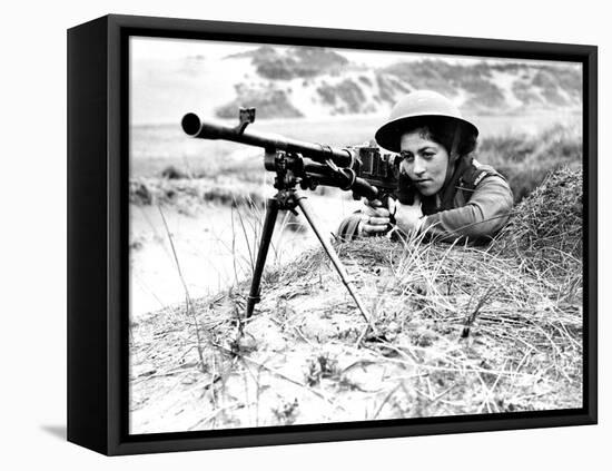 Poland Women's Services Sniper-Associated Newspapers-Framed Stretched Canvas