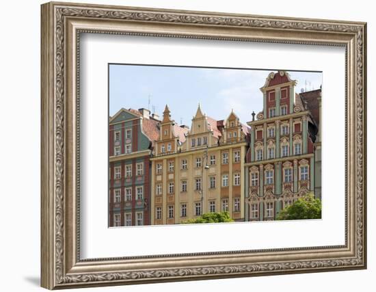 Poland, Wroclaw, Row of Houses at Rynek on the South Side of the Rynek Ring-Roland T. Frank-Framed Photographic Print