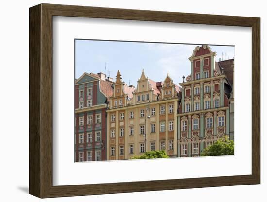 Poland, Wroclaw, Row of Houses at Rynek on the South Side of the Rynek Ring-Roland T. Frank-Framed Photographic Print