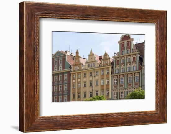 Poland, Wroclaw, Row of Houses at Rynek on the South Side of the Rynek Ring-Roland T. Frank-Framed Photographic Print