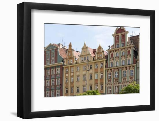 Poland, Wroclaw, Row of Houses at Rynek on the South Side of the Rynek Ring-Roland T. Frank-Framed Photographic Print