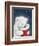 Polar Bear And Christmas Sock-MAKIKO-Framed Giclee Print