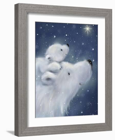 Polar Bear And Cub 2-MAKIKO-Framed Giclee Print