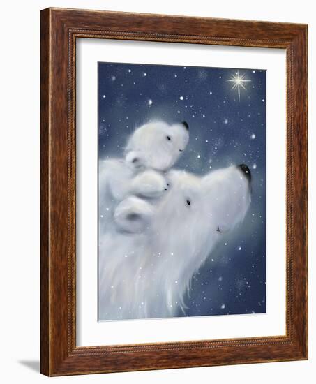 Polar Bear And Cub 2-MAKIKO-Framed Giclee Print