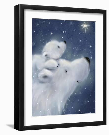 Polar Bear And Cub 2-MAKIKO-Framed Giclee Print