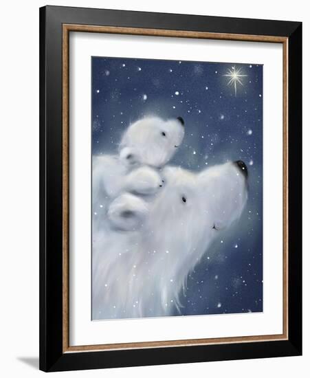 Polar Bear And Cub 2-MAKIKO-Framed Giclee Print